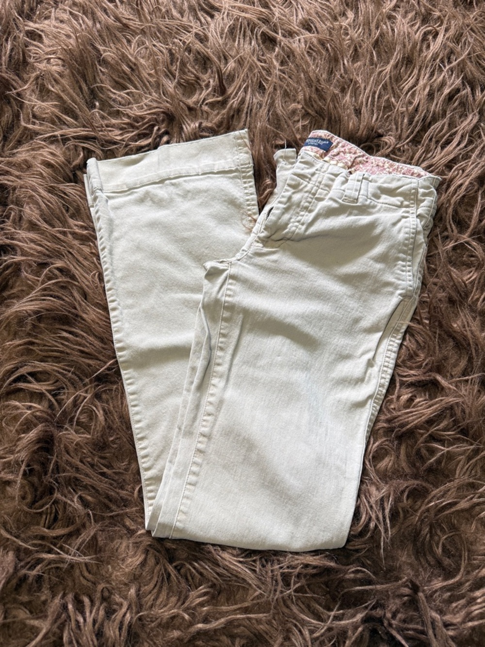 American Eagle Outfitters Straight Leg Cream Jeans